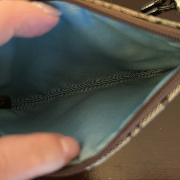 Coach patchwork wristlet.Brown snd tan. Good condition - Picture 2 of 5